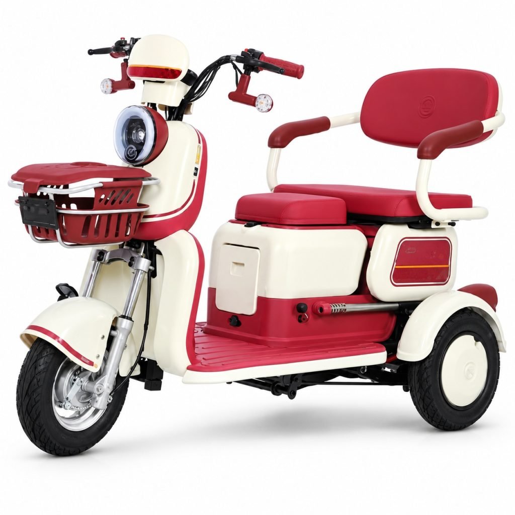 ZK-CP003 electric passenger tricycle front three-quarter view